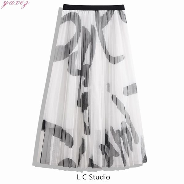 digital printing mesh pleated mid long skirt 2020 summer vintage women's high waist schoolgirl skirt japanese tulle, Black
digital printing mesh pleated mid long skirt 2020 summer vintage women's high waist schoolgirl skirt japanese tulle, Black