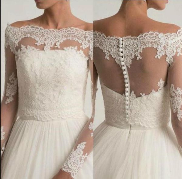 ivory off the shoulder wedding jackets lace appliques bridal boleros wrap long sleeve customized bridal jacket, White
ivory off the shoulder wedding jackets lace appliques bridal boleros wrap long sleeve customized bridal jacket, White