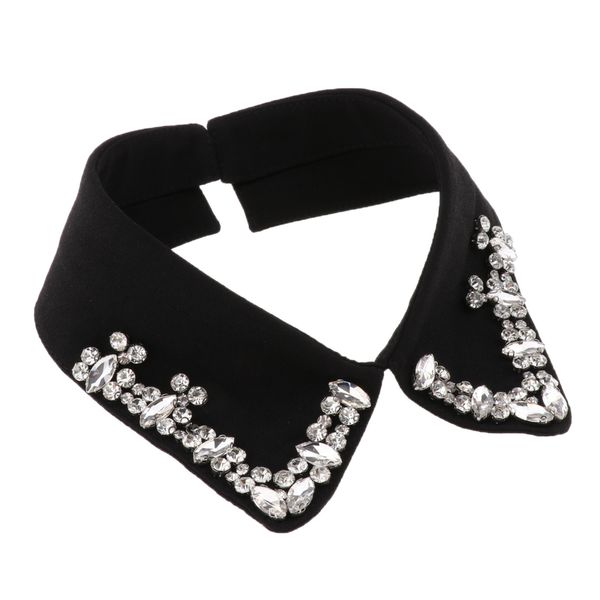 chiffon fake collar rhinestone dickey collar blouse half shirt decorative collar, White
chiffon fake collar rhinestone dickey collar blouse half shirt decorative collar, White