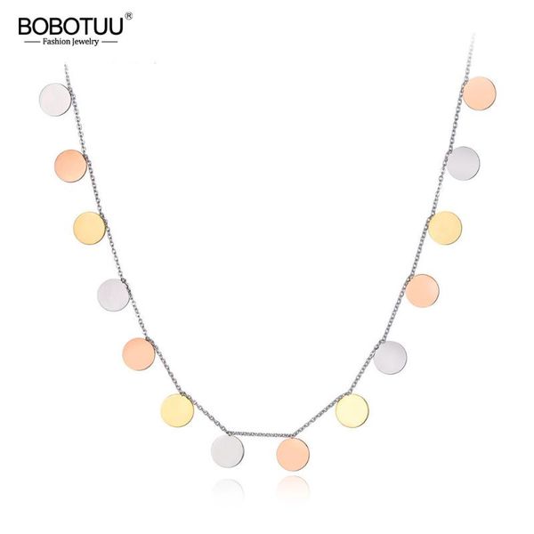 chains bobotuu trendy original titanium stainless steel three color wafer charm necklace pendant chain for women bn19070, Silver
chains bobotuu trendy original titanium stainless steel three color wafer charm necklace pendant chain for women bn19070, Silver