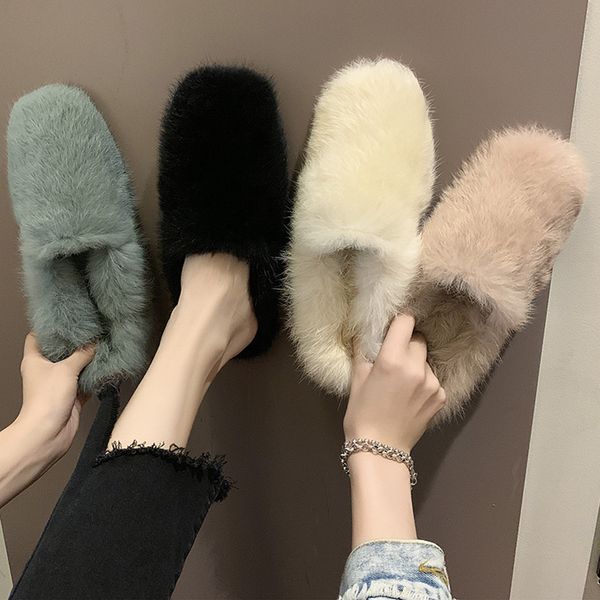 flock house slippers shoes slides low plush cover toe loafers bedroom fur 2019 flat square rome basic with fur short, Black
flock house slippers shoes slides low plush cover toe loafers bedroom fur 2019 flat square rome basic with fur short, Black