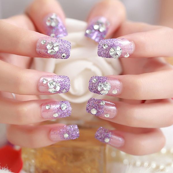 3d glitter party artificial nails purple color shining rhinestone wedding bride nail art tips new design fake nail with glue, Red;gold
3d glitter party artificial nails purple color shining rhinestone wedding bride nail art tips new design fake nail with glue, Red;gold