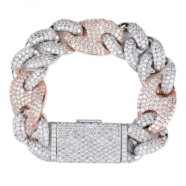 20mm lock clasp link 7-9 inch bracelet iced out zircon bling hip hop men jewelry gift beaded charms bracelets, Black
20mm lock clasp link 7-9 inch bracelet iced out zircon bling hip hop men jewelry gift beaded charms bracelets, Black