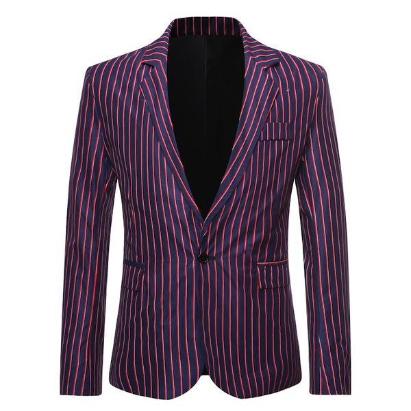 men's slim fit blazer jacket casual one button suit coat stripe business slim fit jackets, White;black
men's slim fit blazer jacket casual one button suit coat stripe business slim fit jackets, White;black