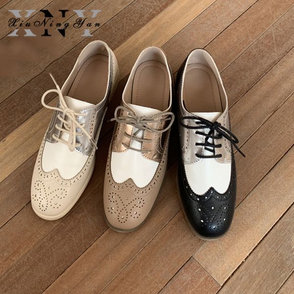 xiuningyan women's flats oxford shoes woman genuine leather sneakers ladies brogues fashion casual shoes for woman footwear 2020, Black
xiuningyan women's flats oxford shoes woman genuine leather sneakers ladies brogues fashion casual shoes for woman footwear 2020, Black