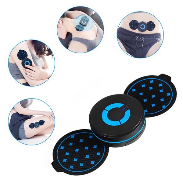 

2020 portable ems mini electric neck massager cervical massage stimulator stickers physiotherapy instrument muscle relief pain