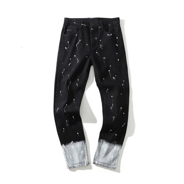 idopy fashion men's hi street painted jeans streetwear ink splash coated denim pants straight jean trousers for male, Blue
idopy fashion men's hi street painted jeans streetwear ink splash coated denim pants straight jean trousers for male, Blue