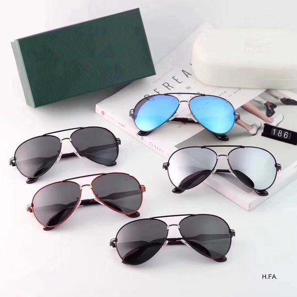 186 classic pilot sunglasses designer brand mens womens sun glasses eyewear gold metal grglass lenses brown, White;black
186 classic pilot sunglasses designer brand mens womens sun glasses eyewear gold metal grglass lenses brown, White;black