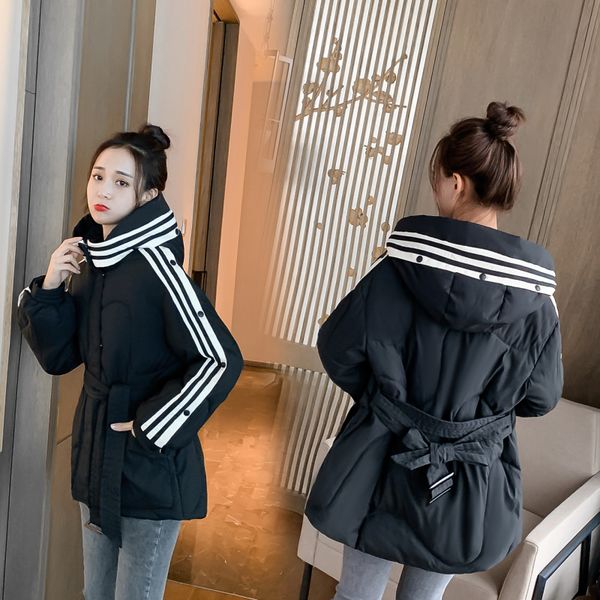 hooded collar parkas coats women's fashion sport cotton-padded striped jacket winter thick warm young girl hooded ladies jackets, Black
hooded collar parkas coats women's fashion sport cotton-padded striped jacket winter thick warm young girl hooded ladies jackets, Black