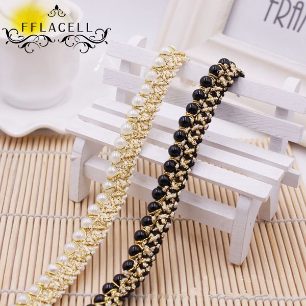 fflacell 1 yard pearls beaded trims sew on ribbon for diy cloth wedding dress belt wide 1.5cm, Pink;blue
fflacell 1 yard pearls beaded trims sew on ribbon for diy cloth wedding dress belt wide 1.5cm, Pink;blue