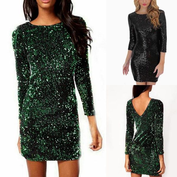 robe hiver femme women dress christmas dress v back long sleeve stretch sequin slim party winter vestidos ropa mujer, Black;gray
robe hiver femme women dress christmas dress v back long sleeve stretch sequin slim party winter vestidos ropa mujer, Black;gray