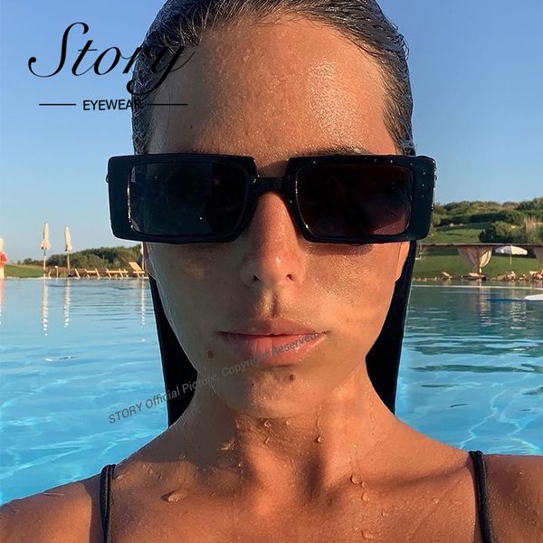 story trendy black rectangle sunglasses women men 2020 brand designer vintage leopard square sun glasses shades for women 77134h, White;black
story trendy black rectangle sunglasses women men 2020 brand designer vintage leopard square sun glasses shades for women 77134h, White;black