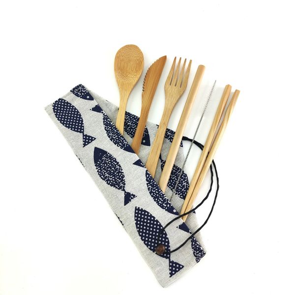 portable eco friendly flatware set 7pcs bamboo cutlery set knife fork spoon reusable straws chopsticks bamboo travel utensils
portable eco friendly flatware set 7pcs bamboo cutlery set knife fork spoon reusable straws chopsticks bamboo travel utensils