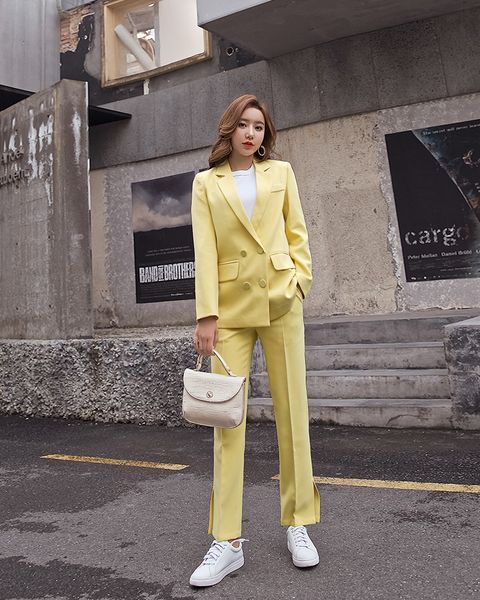 spring korean casual pants suits elegant women's loose office lady two-piece pant suits women lady suit office blazer set, White;black
spring korean casual pants suits elegant women's loose office lady two-piece pant suits women lady suit office blazer set, White;black