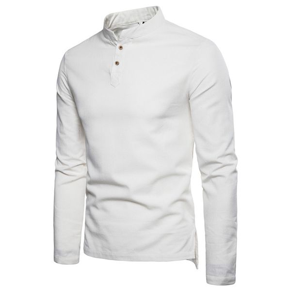 spring 2020 new slim fit mens t shirt stand collar long sleeve cotton clothing work style solid male t shirt for mens causal, White;black
spring 2020 new slim fit mens t shirt stand collar long sleeve cotton clothing work style solid male t shirt for mens causal, White;black