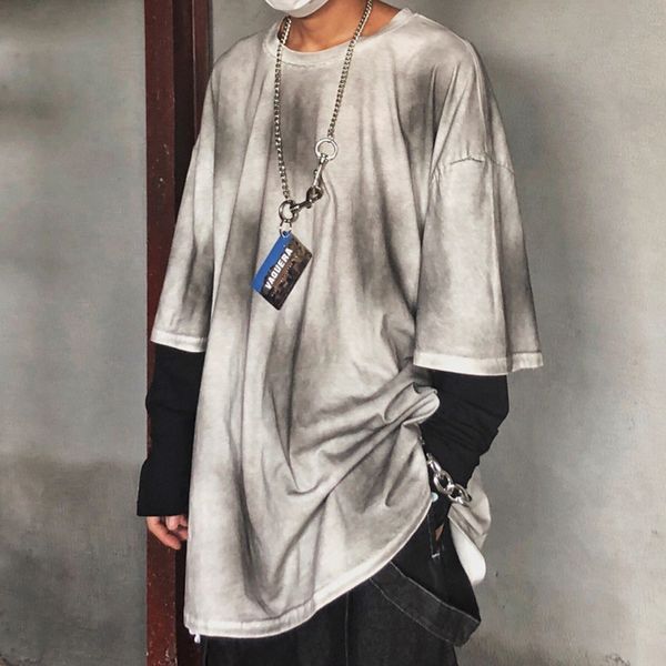 men's t-shirts tie-dye hip hop t shirt fashion fake two-piece long-sleeved t-shirt men streetwear loose cotton retro casual tshirt mens, White;black
men's t-shirts tie-dye hip hop t shirt fashion fake two-piece long-sleeved t-shirt men streetwear loose cotton retro casual tshirt mens, White;black