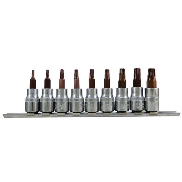 9pcs hi-spec torx bit socket set 3/8 star bit set t10-t50 adapter universal head for torque spanner ratchet socket wrench
9pcs hi-spec torx bit socket set 3/8 star bit set t10-t50 adapter universal head for torque spanner ratchet socket wrench