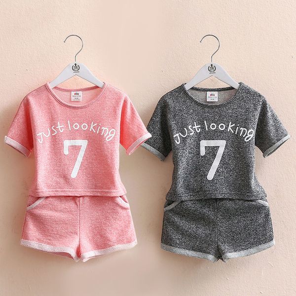 girls clothing set 2018 summer 2 3 4 5 6 7 8 9 10 years old kids girl number letter print short sleeve t shirt+shorts sports set y200325, White
girls clothing set 2018 summer 2 3 4 5 6 7 8 9 10 years old kids girl number letter print short sleeve t shirt+shorts sports set y200325, White