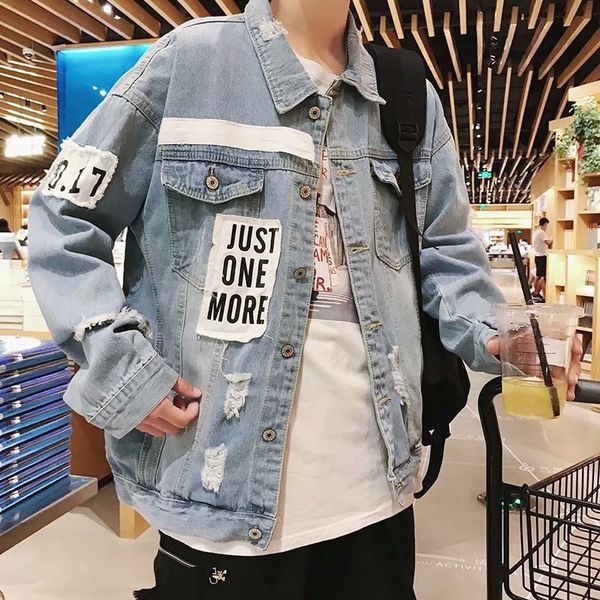 fashion ripped hole male korean coat spring and autumn students handsome men loose patch hip hop denim jacket men veste homme, Black;brown
fashion ripped hole male korean coat spring and autumn students handsome men loose patch hip hop denim jacket men veste homme, Black;brown