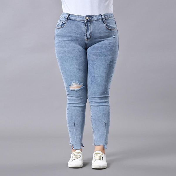 women's jeans women 2021 spring large size high waist straight pants broken holes edges slit, Blue
women's jeans women 2021 spring large size high waist straight pants broken holes edges slit, Blue