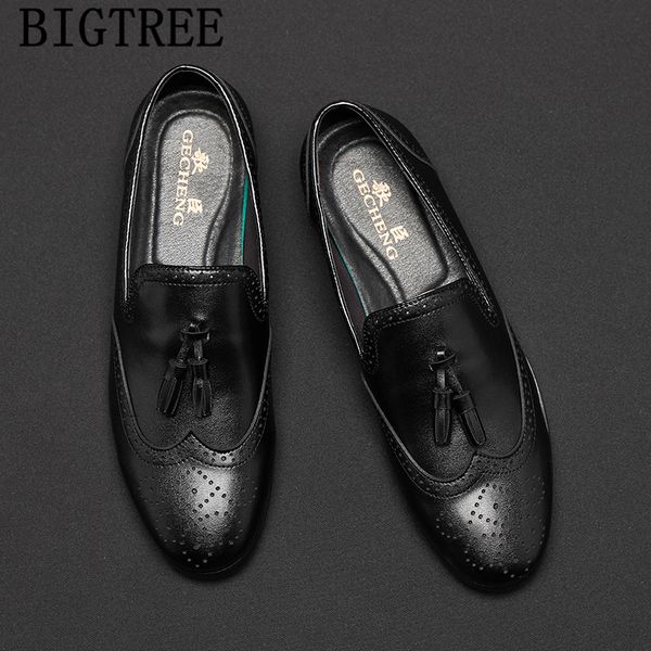tassel shoes men formal brogue shoes men leather wedding dress 2019 italian elegant for loafers sepatu slip on pria, Black
tassel shoes men formal brogue shoes men leather wedding dress 2019 italian elegant for loafers sepatu slip on pria, Black