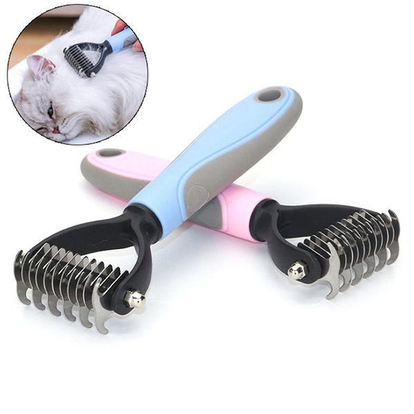 и др grooming brush - двухсторонняя пролить и dematting подшерсток rake comb для собак и кошек, extra wide
и др grooming brush - двухсторонняя пролить и dematting подшерсток rake comb для собак и кошек, extra wide