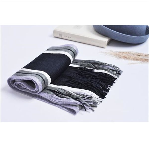 fashion men's style winter warm scarf striped tricolor brand design elegant men's winter comfortable warm scarf, Blue;gray
fashion men's style winter warm scarf striped tricolor brand design elegant men's winter comfortable warm scarf, Blue;gray
