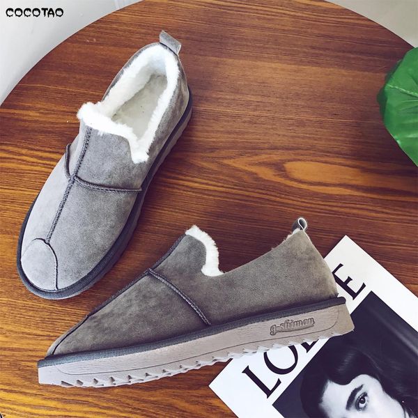 korean version of the low help plus velvet snow boots men and women couple models flat winter warm large size cotton bread shoes, Black
korean version of the low help plus velvet snow boots men and women couple models flat winter warm large size cotton bread shoes, Black