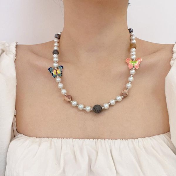 kmvexo elegant simulated pearl butterfly necklace for women girls wood buddha marble beads statement necklaces wedding jewelry, Golden;silver 
kmvexo elegant simulated pearl butterfly necklace for women girls wood buddha marble beads statement necklaces wedding jewelry, Golden;silver