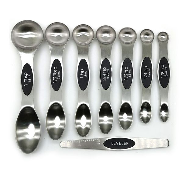 stainless steel 8pcs/set measuring spoons double-end magnetic kitchen tools measuring tools for bean rice salt sugar dhl
stainless steel 8pcs/set measuring spoons double-end magnetic kitchen tools measuring tools for bean rice salt sugar dhl