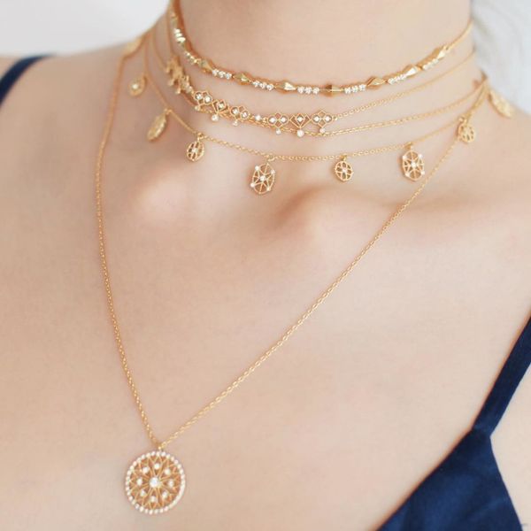 для ювелирных изделий европейского и американского способа типа ключицы цепи high-end big mix-и-match multi-layer choker ожерелье женская ож, Golden;silver 
для ювелирных изделий европейского и американского способа типа ключицы цепи high-end big mix-и-match multi-layer choker ожерелье женская ож, Golden;silver