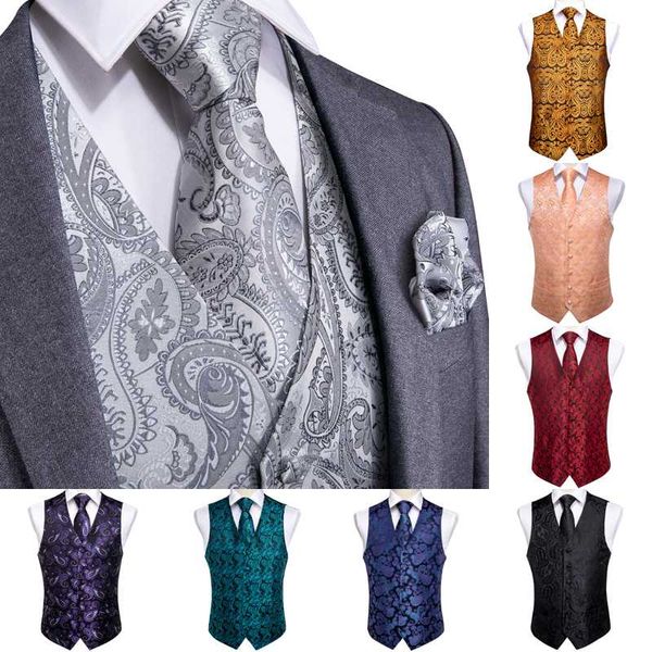 men's vests dibangu 9 styles vest for men silver red orange blue suit business wedding party occasion hanky cufflinks, Black;white
men's vests dibangu 9 styles vest for men silver red orange blue suit business wedding party occasion hanky cufflinks, Black;white
