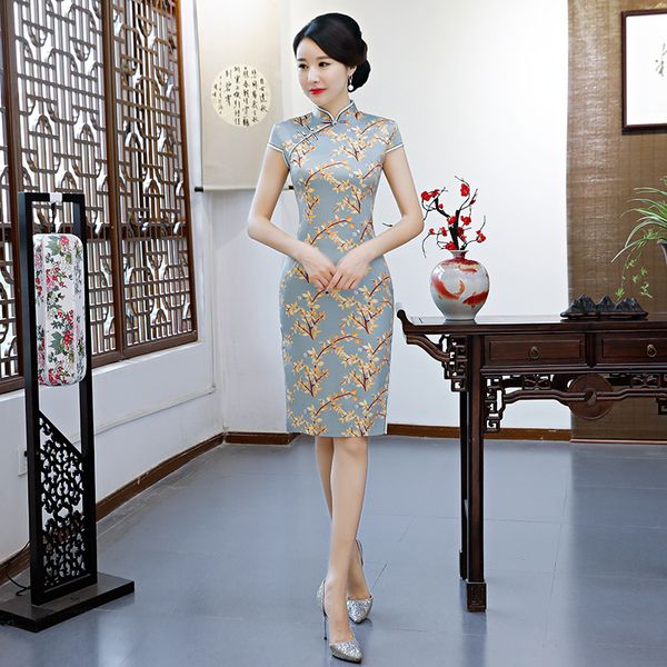 elegant lady slim qipao vintage print flower satin cheongsam traditional women chinese dress size -3xl, Red
elegant lady slim qipao vintage print flower satin cheongsam traditional women chinese dress size -3xl, Red