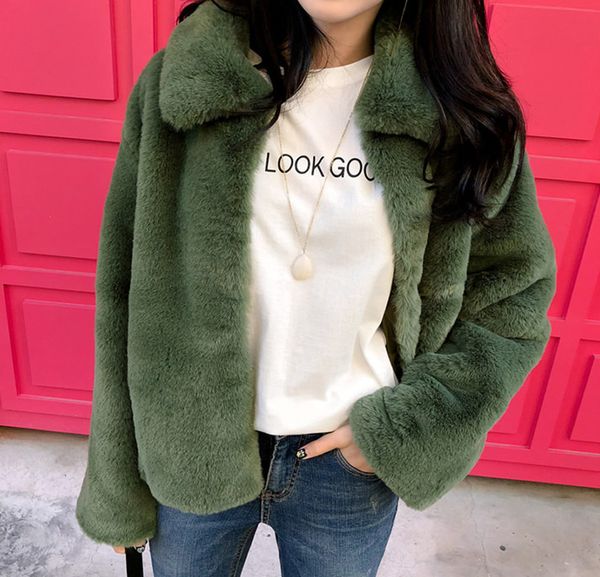 korean style green women faux fur coat women plus size warm solid outwear fashion lapel collar long sleeve autumn winter coat, Black
korean style green women faux fur coat women plus size warm solid outwear fashion lapel collar long sleeve autumn winter coat, Black