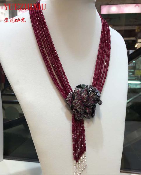 natural purple jade rose flower clasp clavicle chain women short 6row multi - layer white fresh water pearl necklace 22inch, Silver
natural purple jade rose flower clasp clavicle chain women short 6row multi - layer white fresh water pearl necklace 22inch, Silver