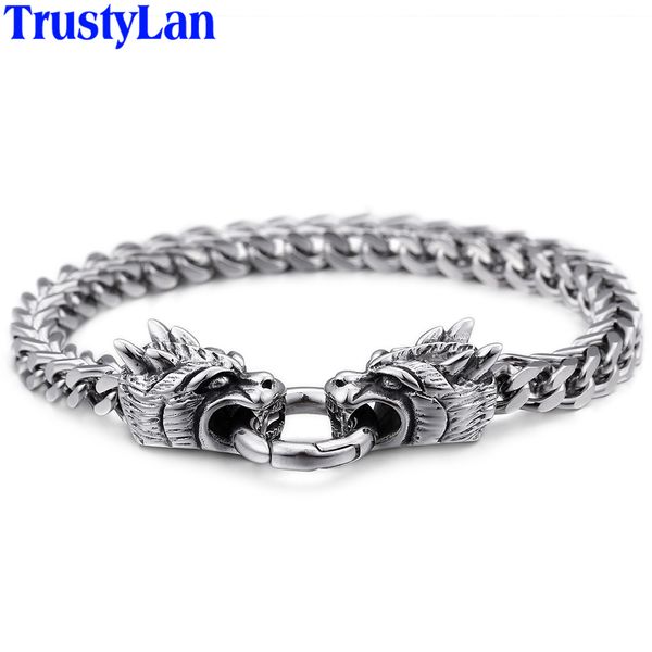 cool double dragon head man bracelet for men punk rock mens bracelets bangles polished stainless steel gothic biker jewelry, Golden;silver
cool double dragon head man bracelet for men punk rock mens bracelets bangles polished stainless steel gothic biker jewelry, Golden;silver
