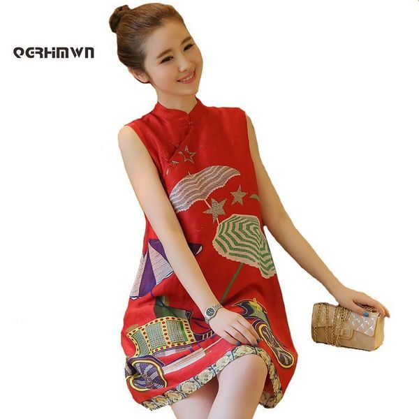 women qipao large 2018 girl red fashion summer chinese national style cheongsams women's wear dress stand collar
women qipao large 2018 girl red fashion summer chinese national style cheongsams women's wear dress stand collar