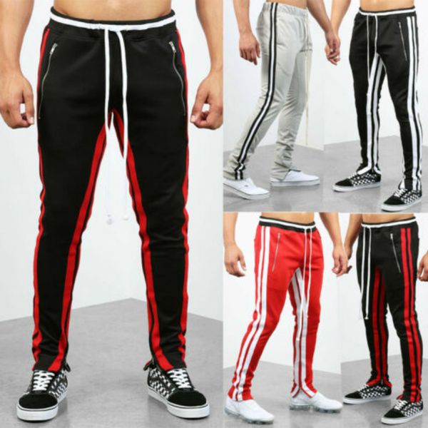 men's casual sports track pants gym trousers running joggers sweatpants bottoms mens jogging pnats, Black
men's casual sports track pants gym trousers running joggers sweatpants bottoms mens jogging pnats, Black