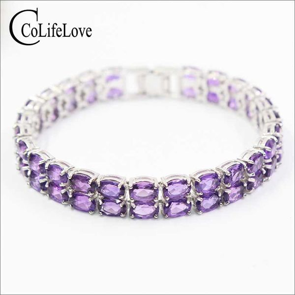 classic double rows amethyst bracelet 50pcs natural amethyst gems silver bracelet luxurious solid 925 silver, Golden;silver
classic double rows amethyst bracelet 50pcs natural amethyst gems silver bracelet luxurious solid 925 silver, Golden;silver