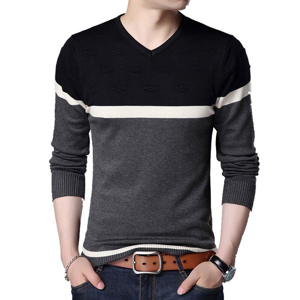 2018 new autumn casual sweater men v-neck slim fit men sweaters cotton pullovers patchwork clothes legible, White;black
2018 new autumn casual sweater men v-neck slim fit men sweaters cotton pullovers patchwork clothes legible, White;black