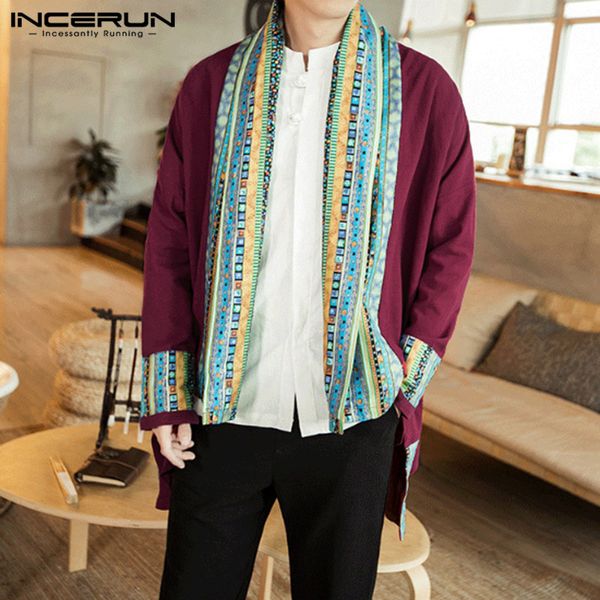 incerun ethnic style men outerwear casual long sleeve vintage printed patchwork cardigan 2019 mens trench coats streetwear s-5xl, Tan;black
incerun ethnic style men outerwear casual long sleeve vintage printed patchwork cardigan 2019 mens trench coats streetwear s-5xl, Tan;black