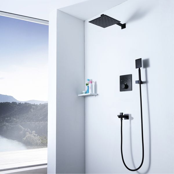 thermostatic black shower faucet 10 inch rainfall 304 sus shower heads wall mounted spout faucets taps
thermostatic black shower faucet 10 inch rainfall 304 sus shower heads wall mounted spout faucets taps