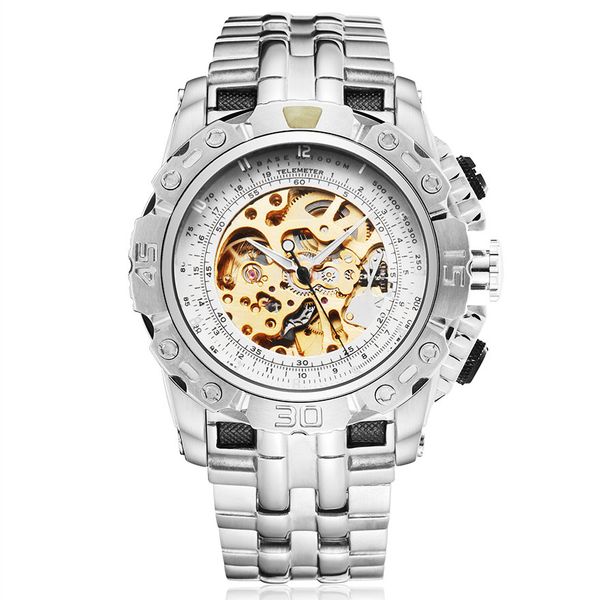 fashion silver gold automatic mechanical watch for men full steel skeleton wristwatch clock over-sized big dial relogio masculi, Slivery;brown
fashion silver gold automatic mechanical watch for men full steel skeleton wristwatch clock over-sized big dial relogio masculi, Slivery;brown