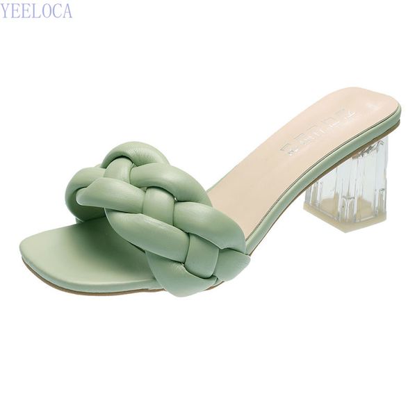 2020 new summer women leather high heels flat head design sandals weave lady slippers luxury shoes women designers, Black
2020 new summer women leather high heels flat head design sandals weave lady slippers luxury shoes women designers, Black