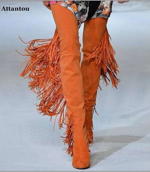 new style orange suede over the knee long boots long tassel flat shoes women dressing concise fit shoes runway show boots p, Black
new style orange suede over the knee long boots long tassel flat shoes women dressing concise fit shoes runway show boots p, Black