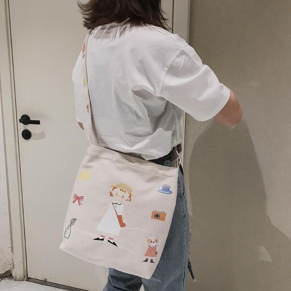 women canvas handbags casual cartoon printing zipper shopping messenger bags simple shoulder bags for travel and vacation
women canvas handbags casual cartoon printing zipper shopping messenger bags simple shoulder bags for travel and vacation