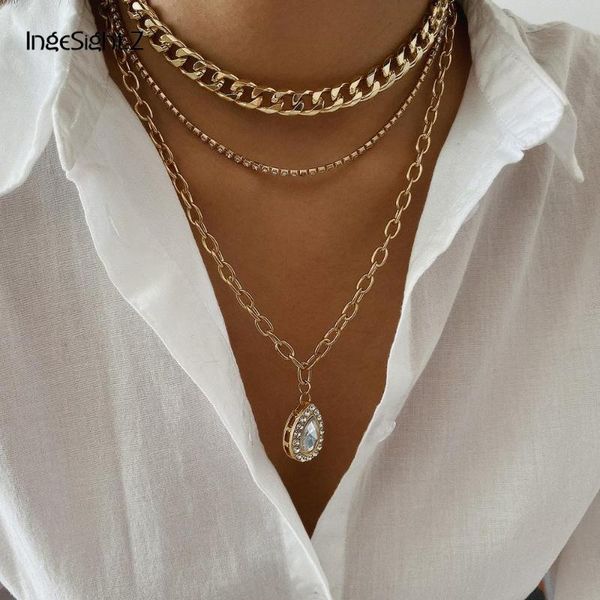 ingesight.z punk multi layer crystal curb miami cuban choker necklace collar retro rhinestone pendant necklace for women jewelry, Silver
ingesight.z punk multi layer crystal curb miami cuban choker necklace collar retro rhinestone pendant necklace for women jewelry, Silver