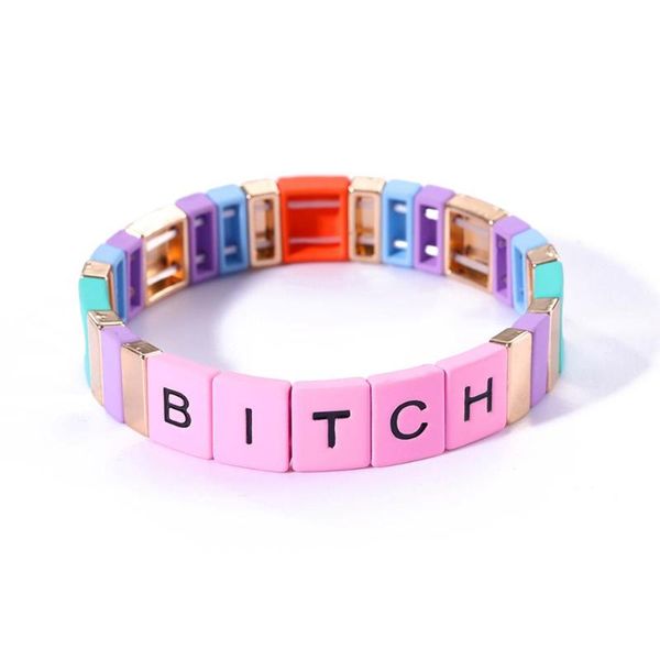 my shape letter bohemian elastic bracelet tile bracelets handmade enamel alphabet rainbow jewelry gift for women, Black
my shape letter bohemian elastic bracelet tile bracelets handmade enamel alphabet rainbow jewelry gift for women, Black
