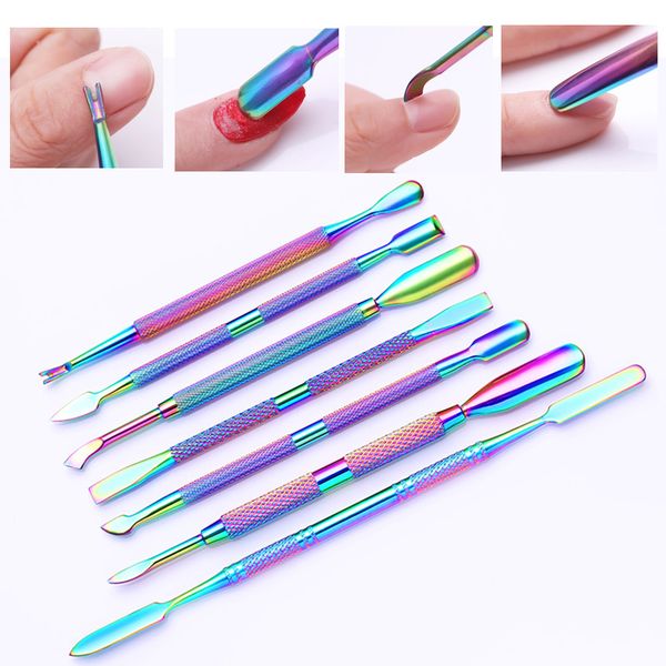 lilycute dual-ended nail cuticle pusher rainbow stainless steel dead skin remover cleaner manicure pedicure nail art care tools, Silver
lilycute dual-ended nail cuticle pusher rainbow stainless steel dead skin remover cleaner manicure pedicure nail art care tools, Silver