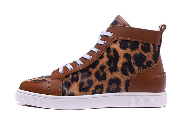 red bottom casual shoes for men & women leopard leather high casual shoes luxury paris brand spring/autumn flats cs04, Black
red bottom casual shoes for men & women leopard leather high casual shoes luxury paris brand spring/autumn flats cs04, Black